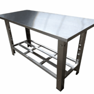 Mesa 1,20x0,70 totalmente inox 430 desmontada linha Prata