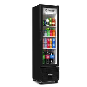 Visa refrigerante 230 litros VR 08 vidro padrão 220 v  preta